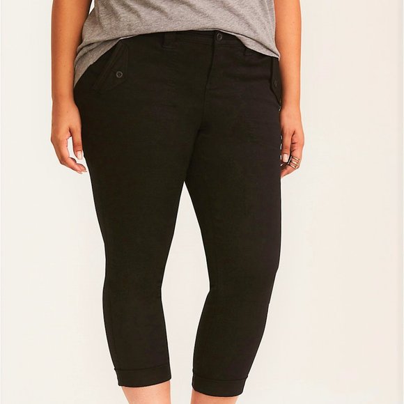 torrid Pants - NEW Torrid Cropped Twill Military PANT Crop Khaki